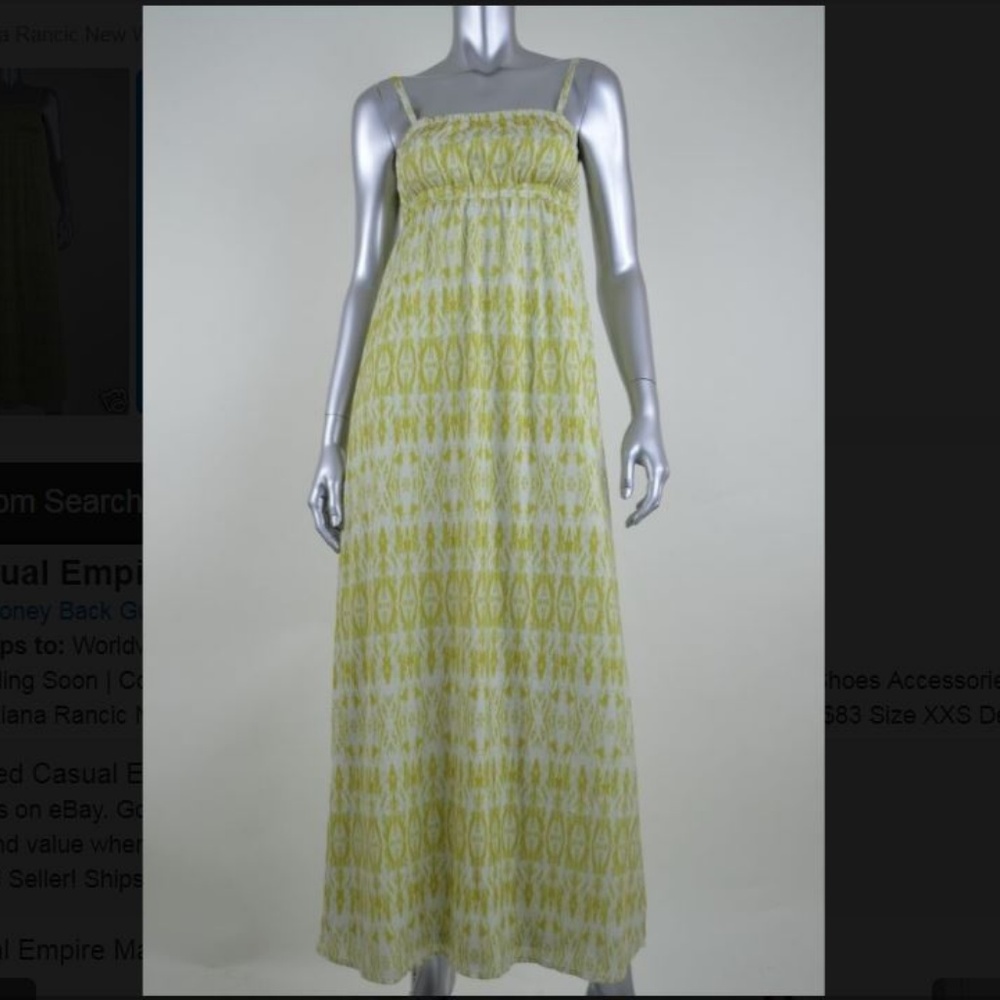 G BY GIULIANA RANCIC Green Charmeuse Printed Maxi